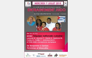 Stage et entraînement avec l’équipe cubaine du 7 au 11 Juillet 2014.