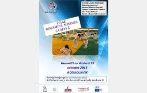 Stage vacances de la toussaint du 21 au 23 octobre